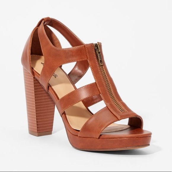 JustFab Shoes - Just Fab Dress Sandal Pumps-Cognac